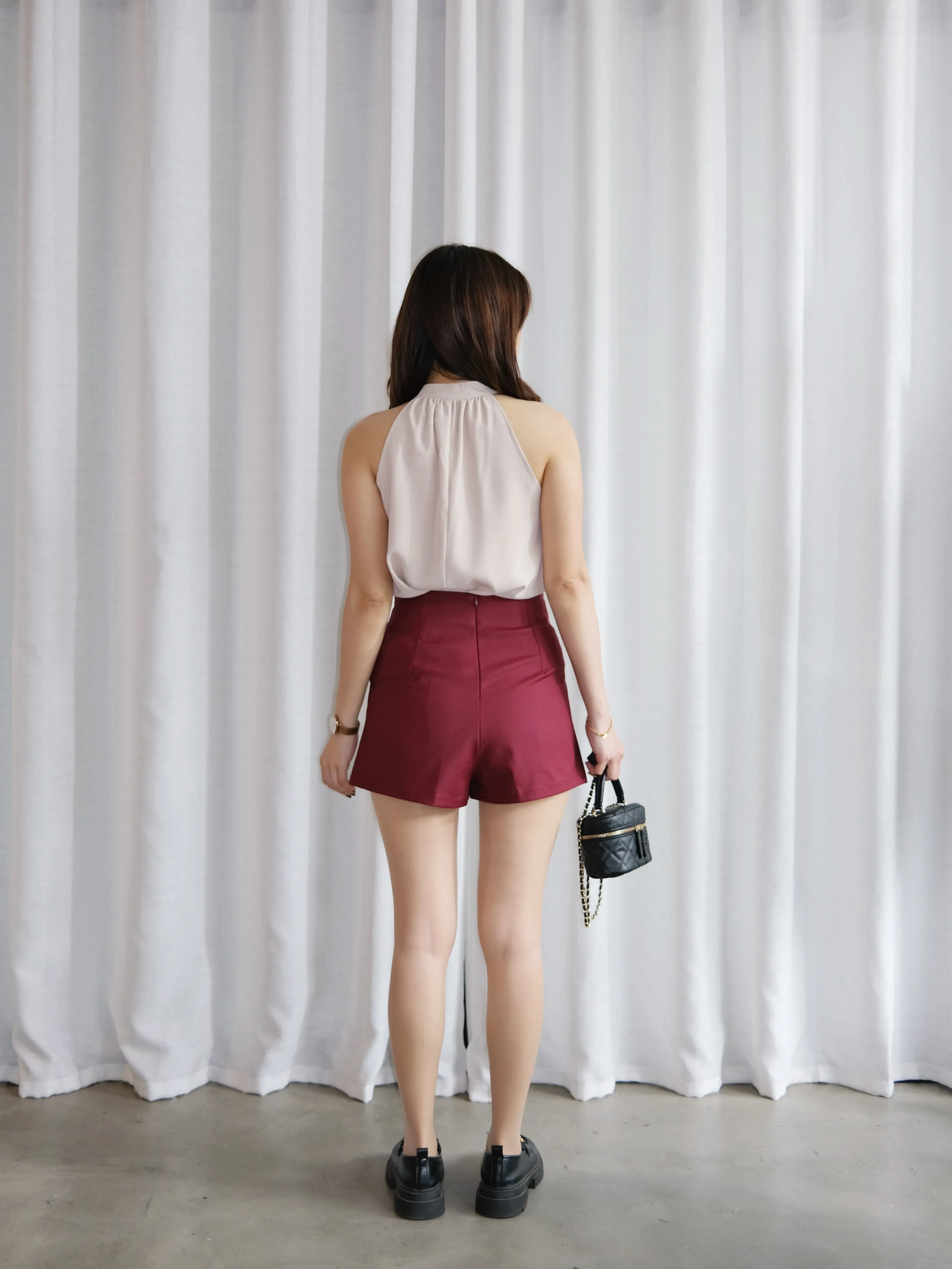 ACEWIN Pearl Button Detail Skort (Size S-XXL) 501783