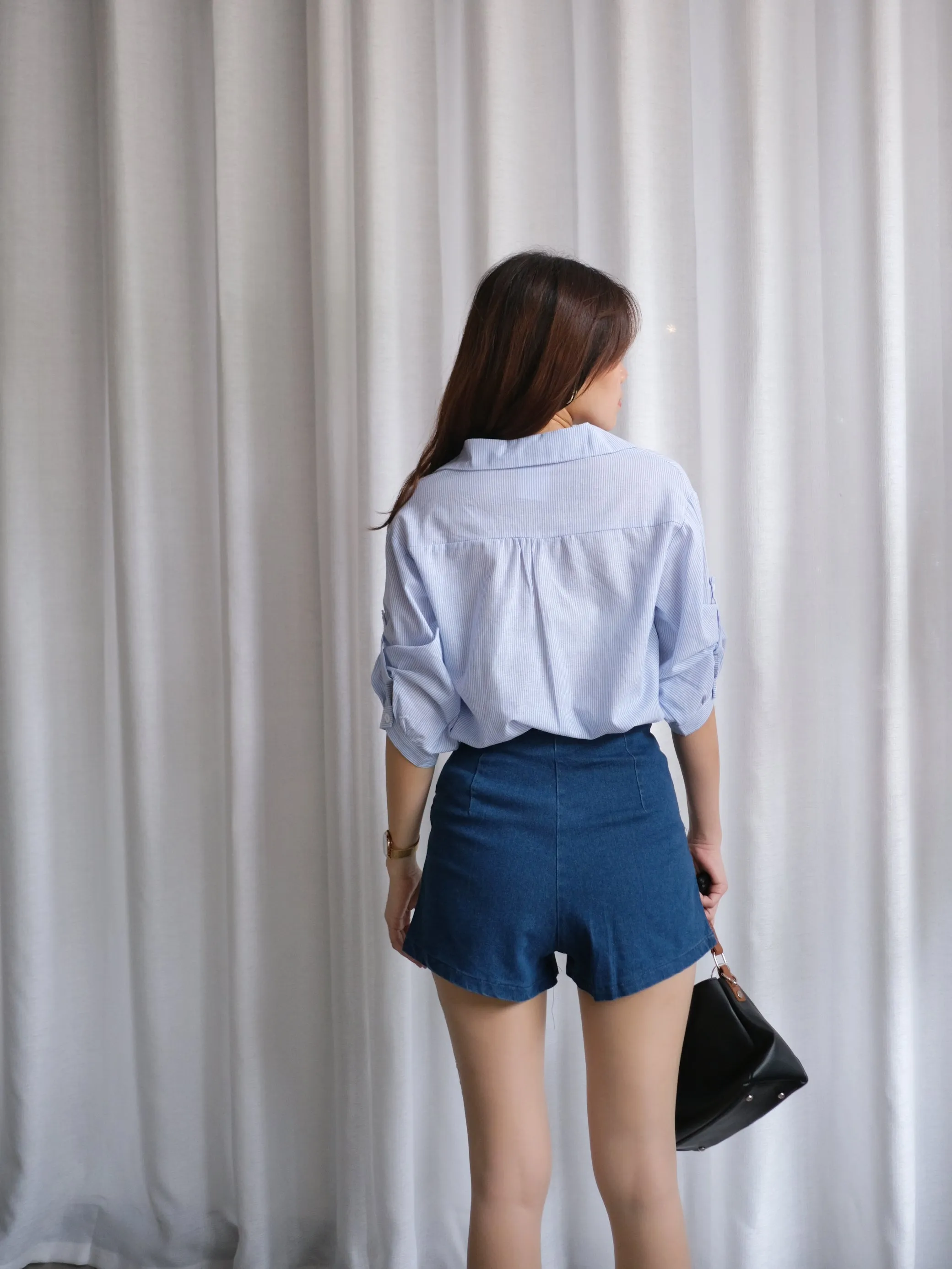 ACEWIN Zip Front Denim Shorts (Size S-L) 300972