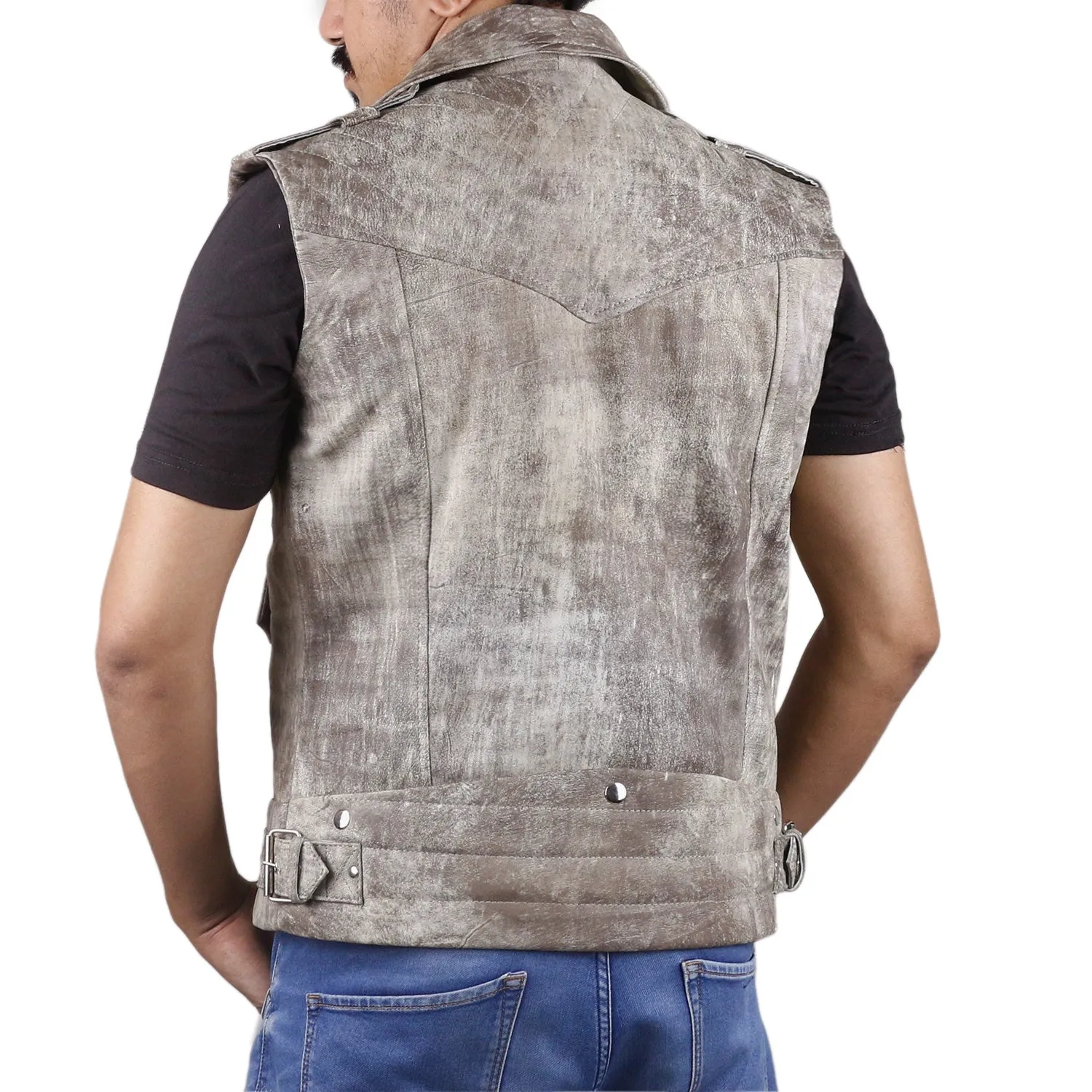 Aeloria Leather Motorcycle Vest