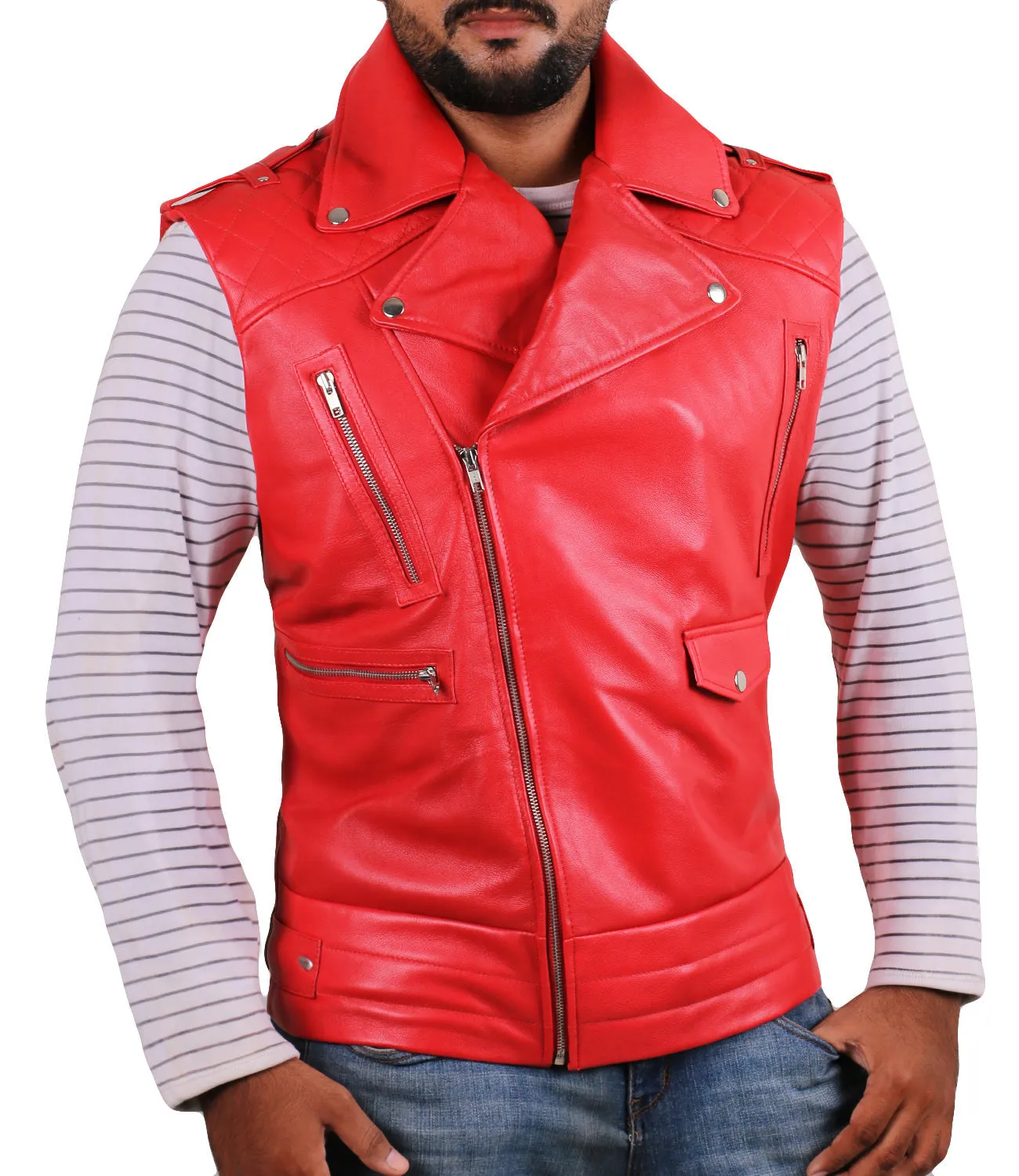 Aeloria Leather Motorcycle Vest