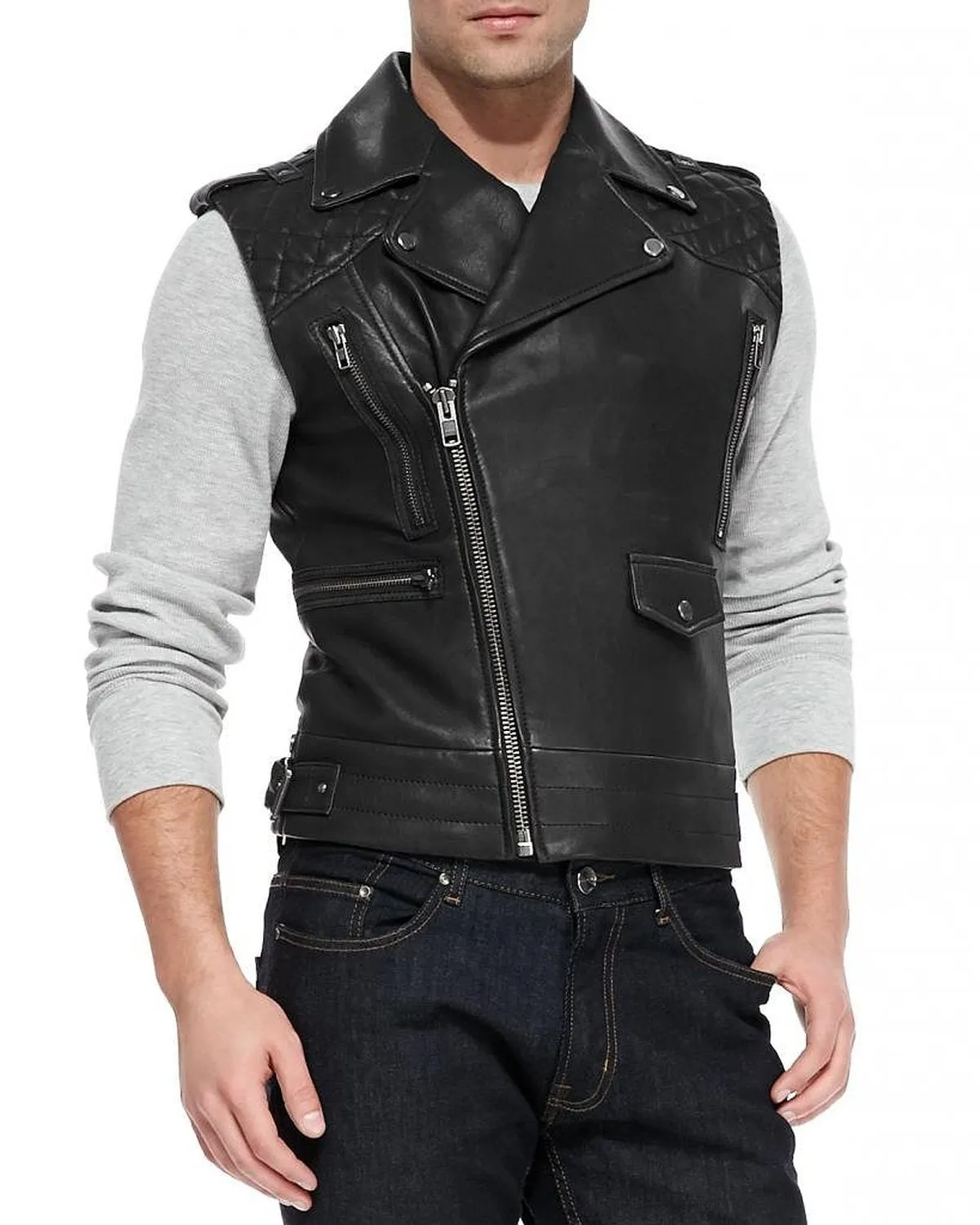 Aeloria Leather Motorcycle Vest