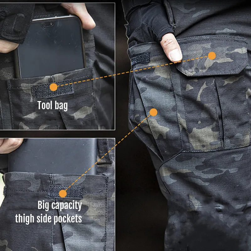 Archon IX8 Outdoor Waterproof Tactical Pants-Navy blue