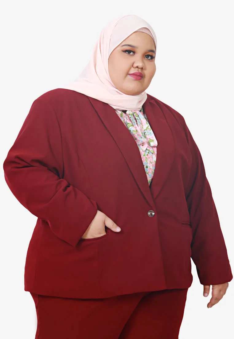 Blume Premium Iron-less Work Blazer - Maroon