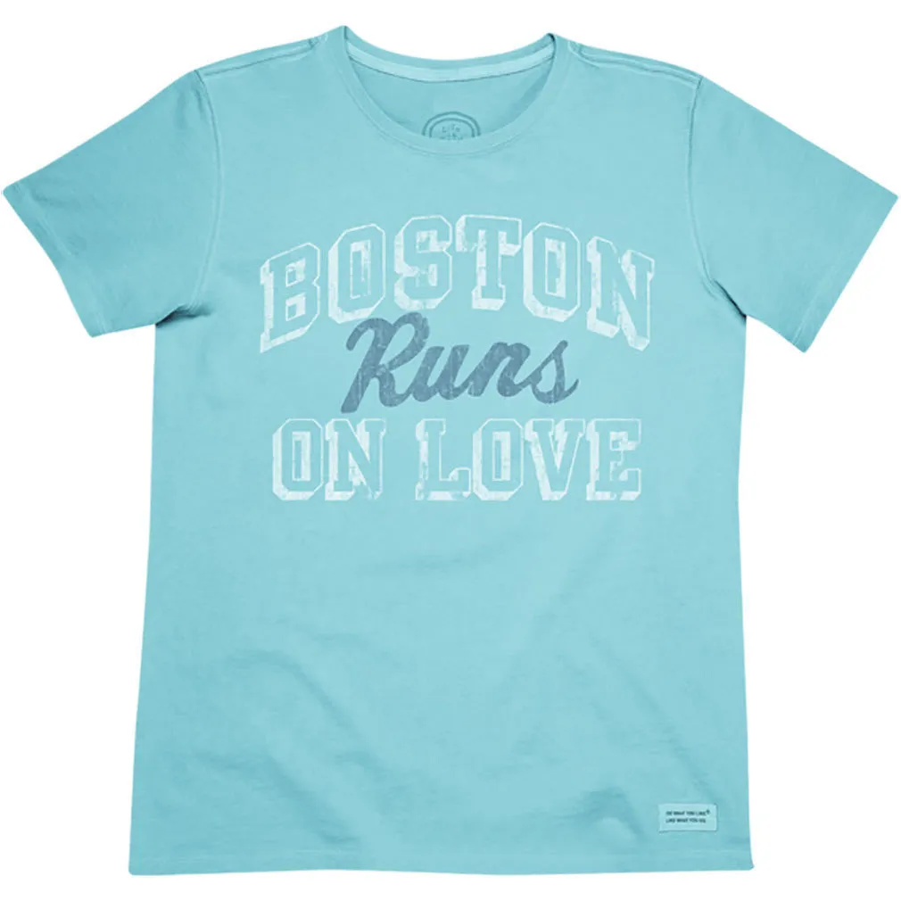 Boston Runs On Love Crusher T-Shirt by Life is good