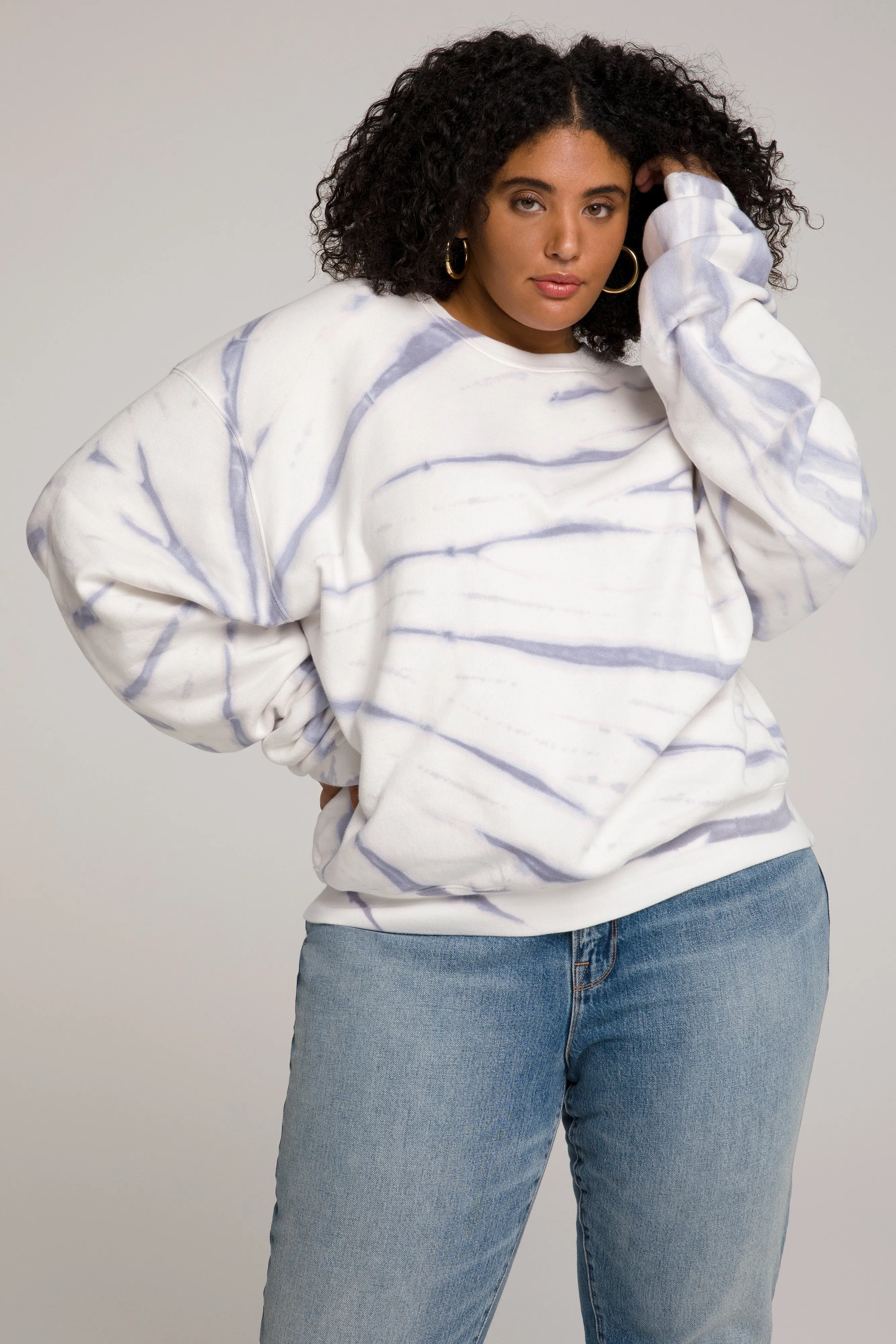 BOYFRIEND SWEATSHIRT | LILAC TIE DYE001