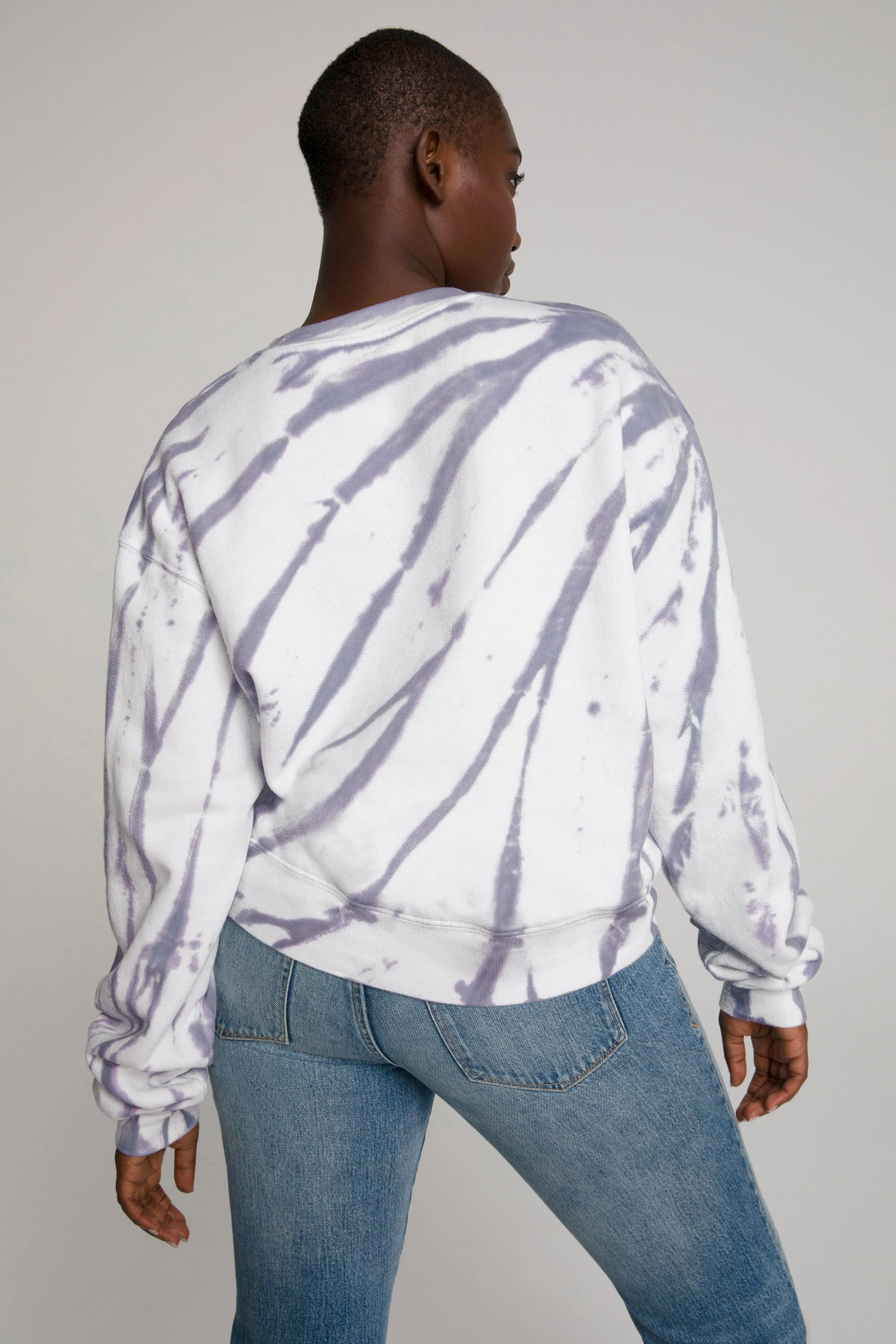 BOYFRIEND SWEATSHIRT | LILAC TIE DYE001