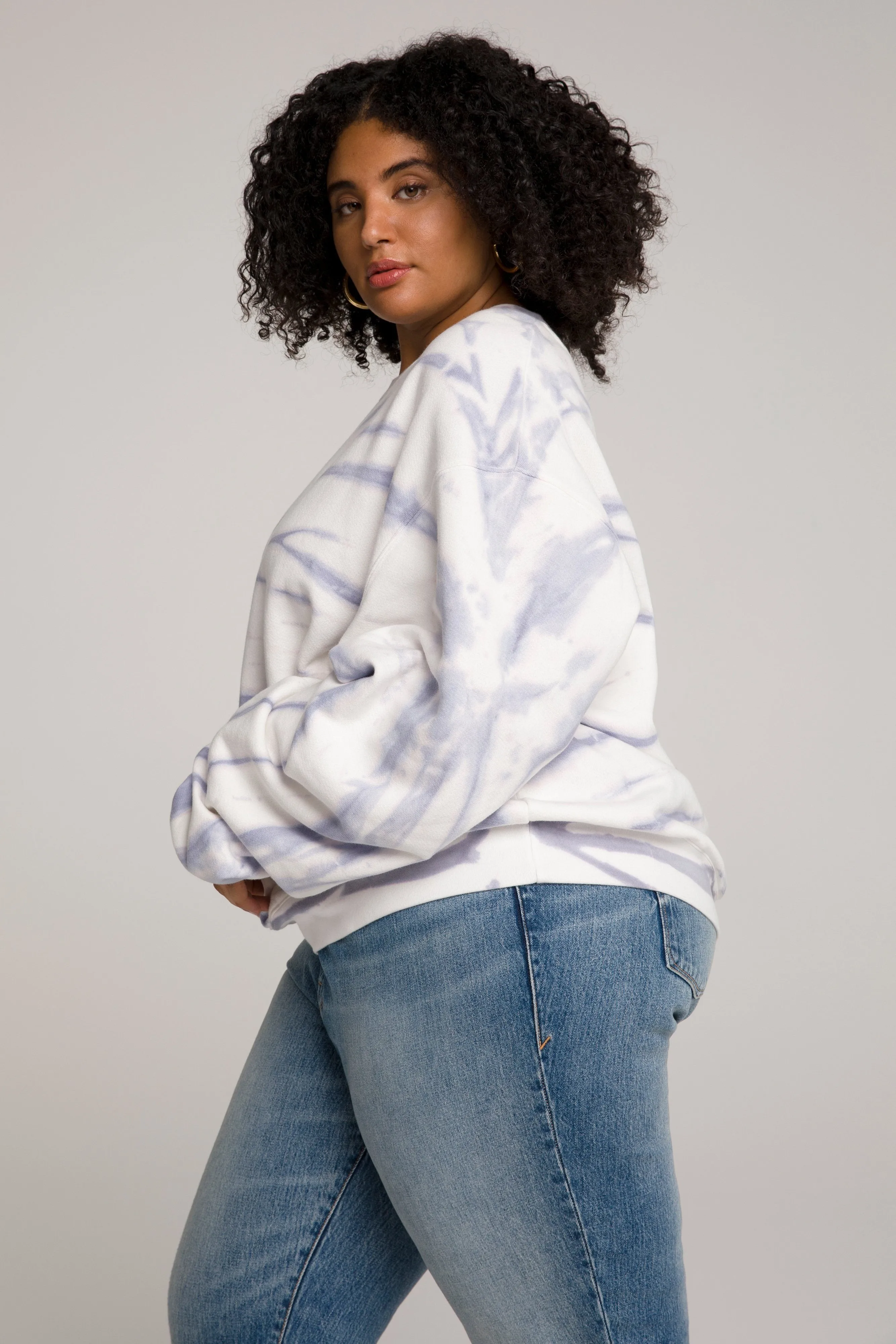 BOYFRIEND SWEATSHIRT | LILAC TIE DYE001