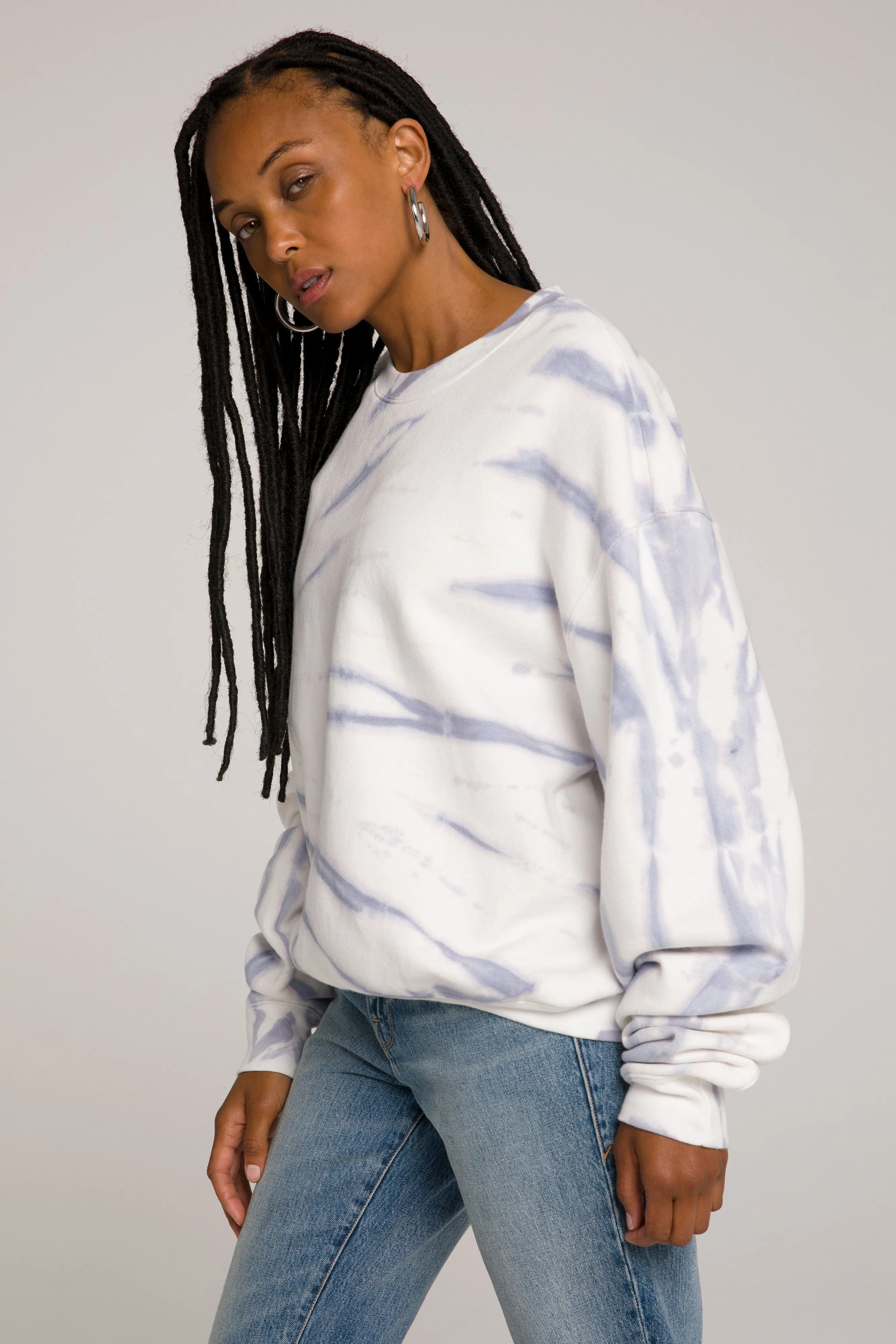 BOYFRIEND SWEATSHIRT | LILAC TIE DYE001