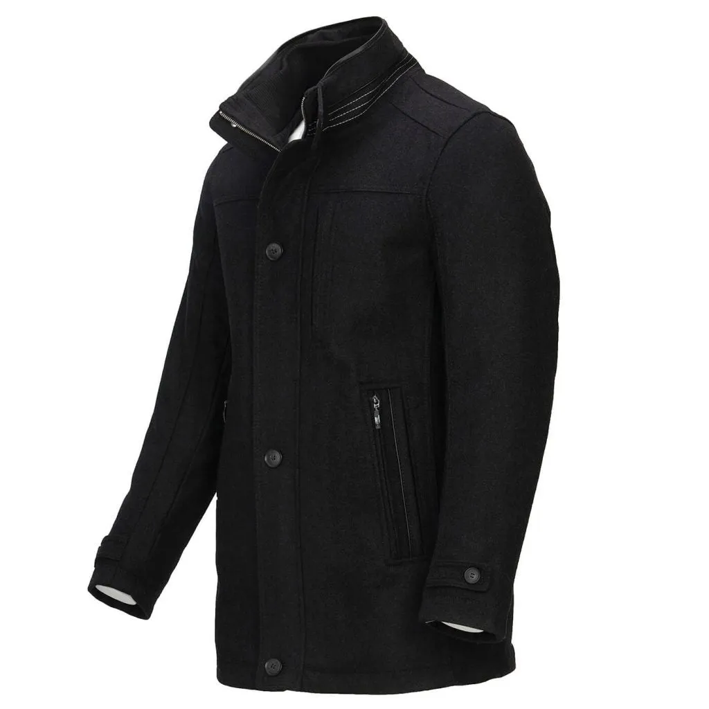 Cabano Dark Grey Wool Coat R