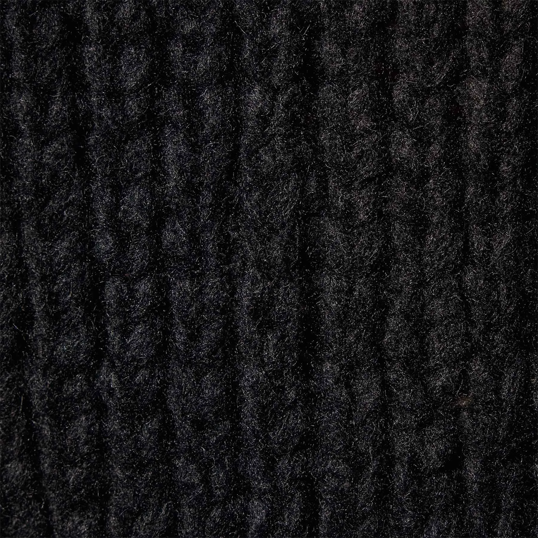 Cashmere Blend Knit Crew - Black