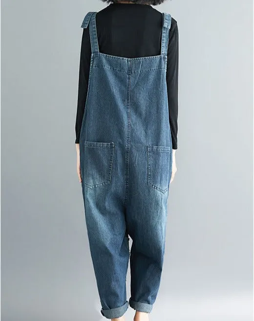 Classic Denim Plus Size Overalls