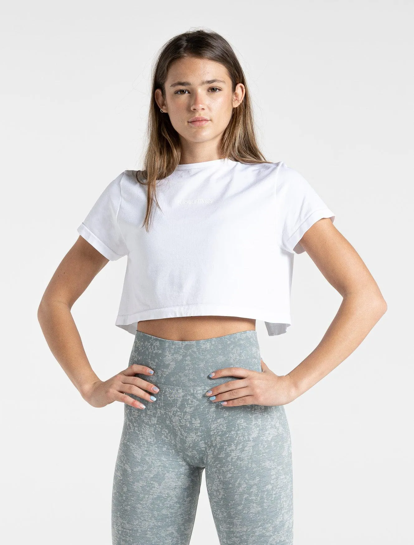 Essential Seamless Crop T-shirt - White