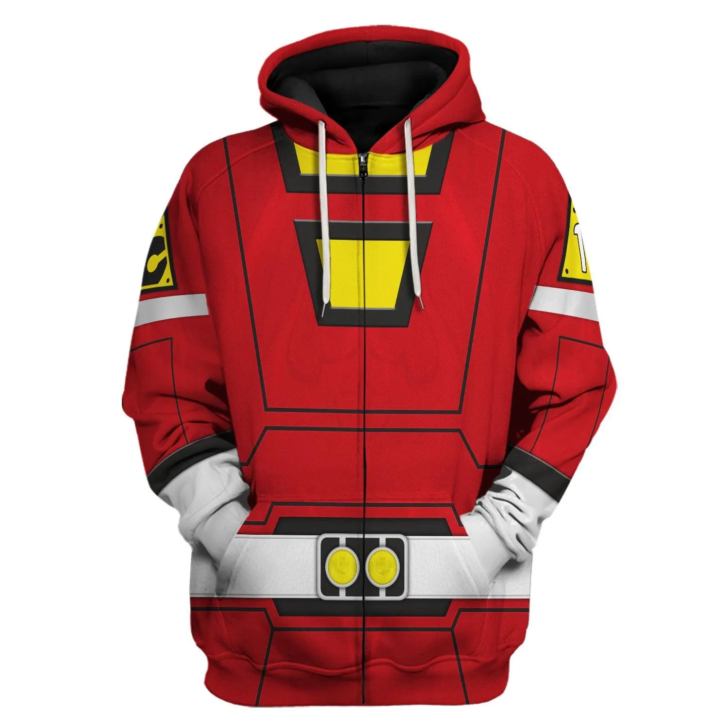 Gearhomie Red Power Rangers Turbo Hoodies Sweatshirt T-shirt Hawaiian Tracksuit