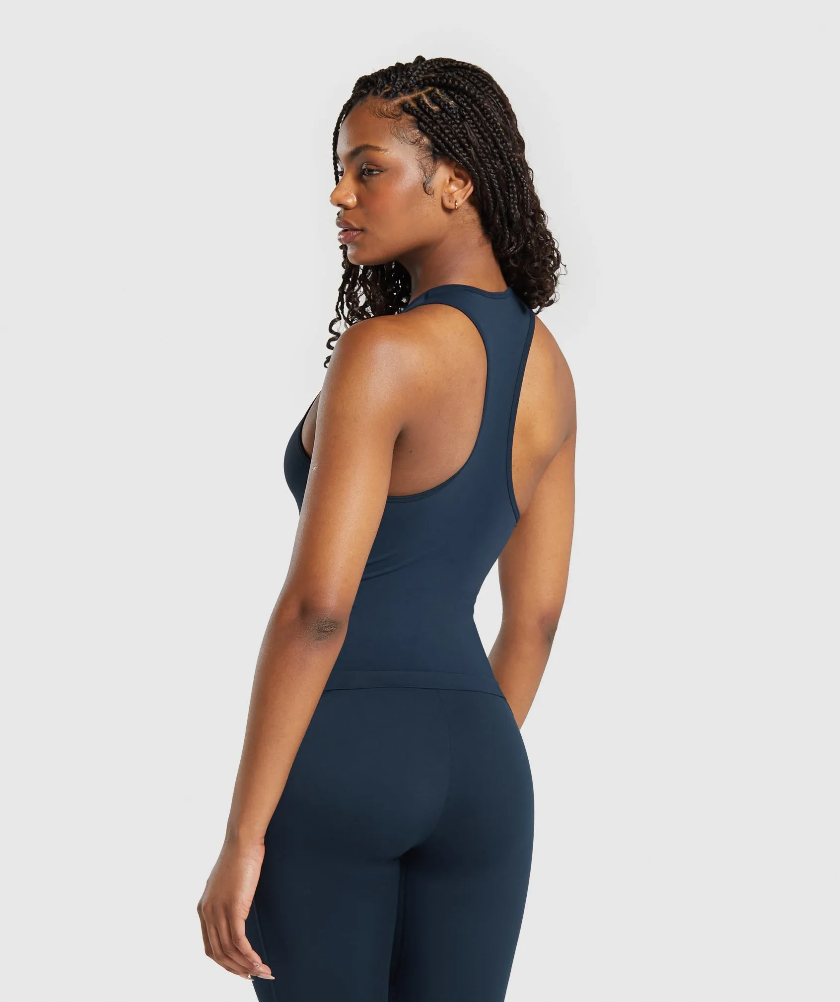 Gymshark Everyday Seamless Tight Fit Tank - Navy