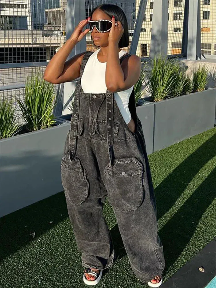 HEYFANCYSTYLE Luxe Baggy Denim Overalls