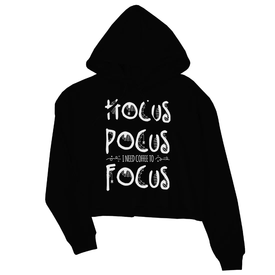 Hocus Pocus Focus Womens Crop Hoodie