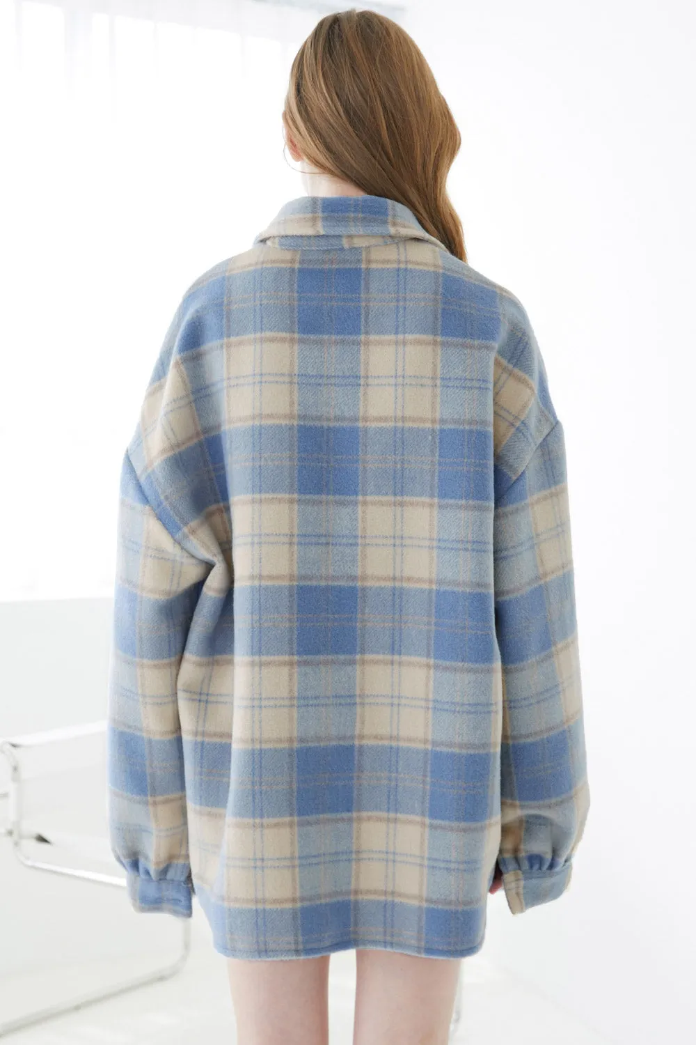 Lydia Oversized Shacket in Plaid