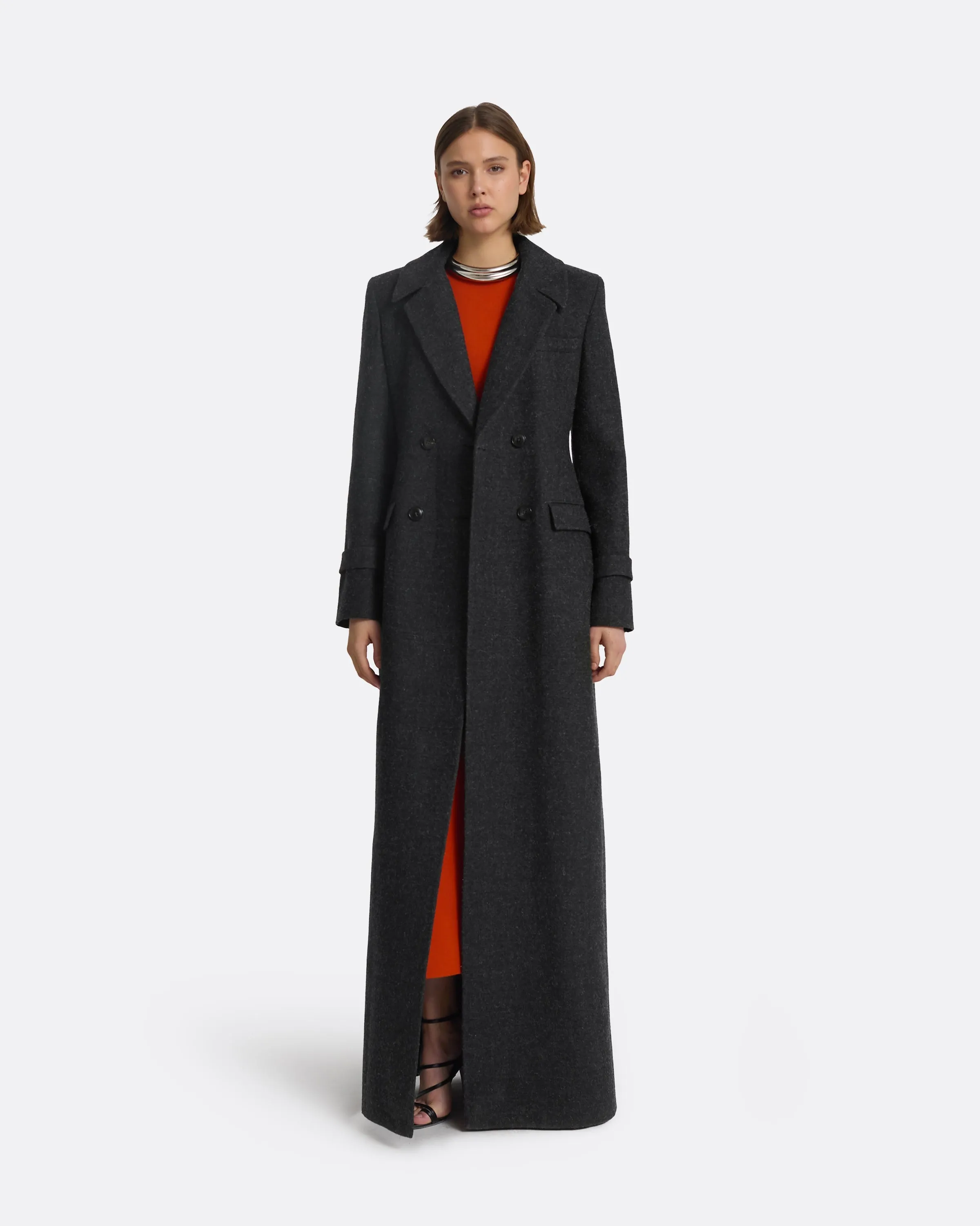 Marlena Speckled Grey Coat