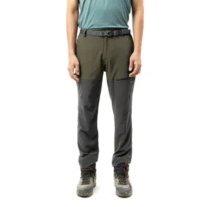 Men's Trekking and Hiking Pants - Green & Grey