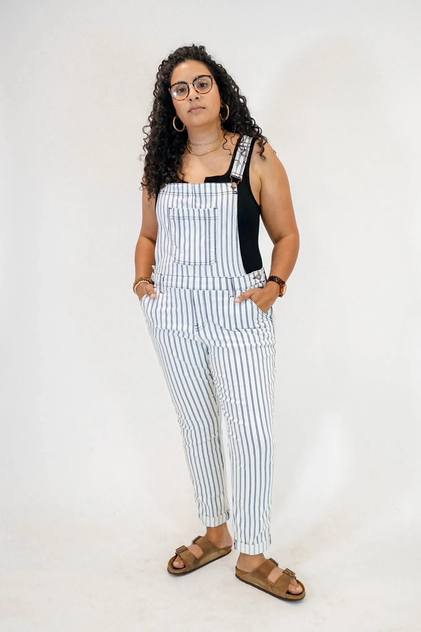 Railroad Stripe Overalls