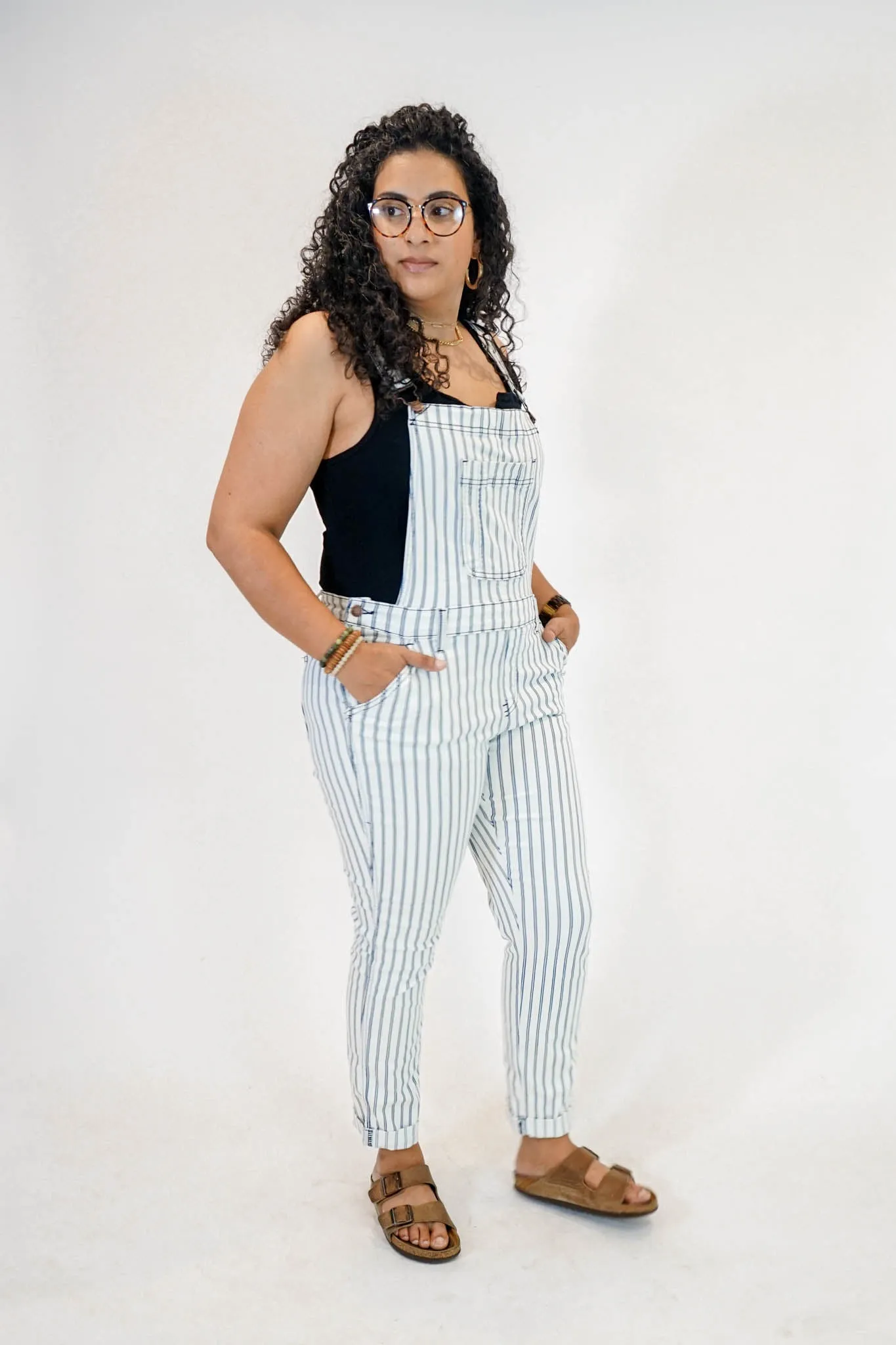 Railroad Stripe Overalls