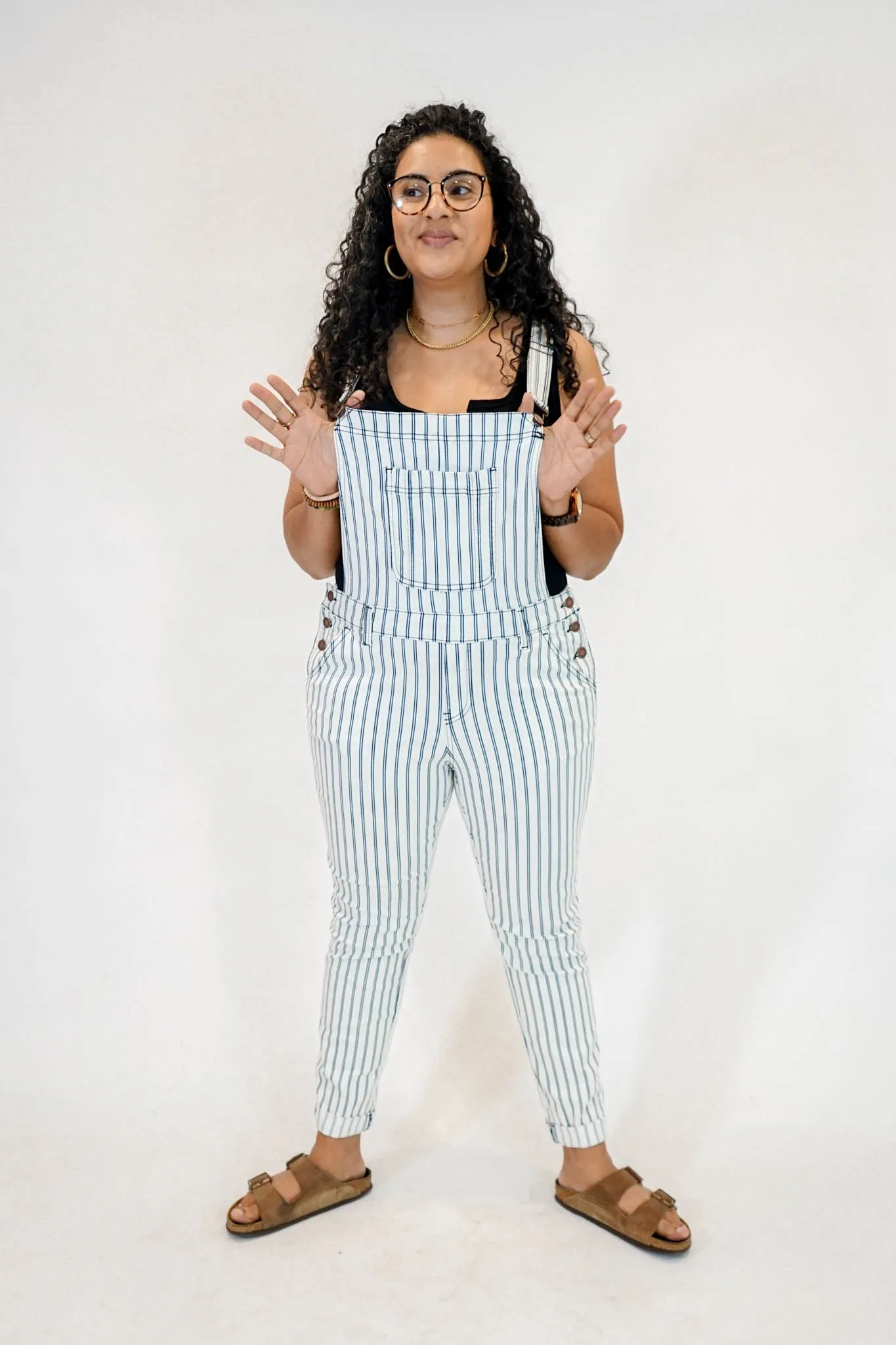 Railroad Stripe Overalls