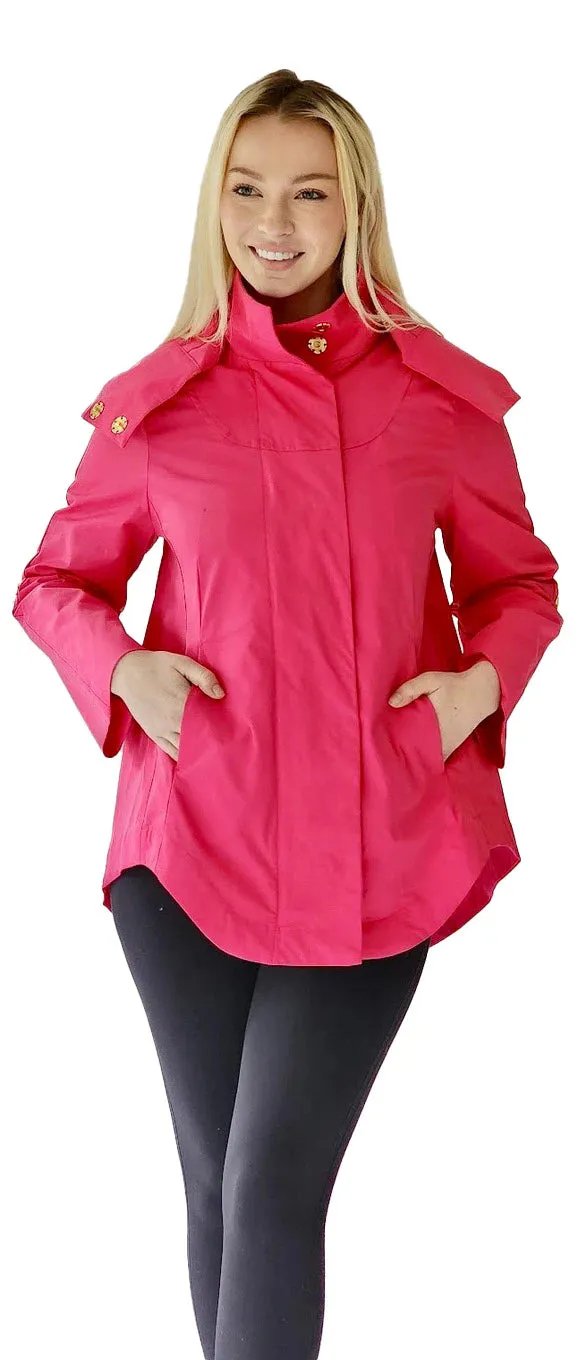 Rain coat, Wind breaker water resistant -  HOT PINK  Savina