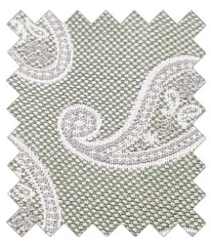 Sage Paisley Silk Wedding Swatch