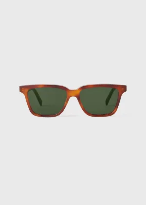 Square sunglasses light Havana