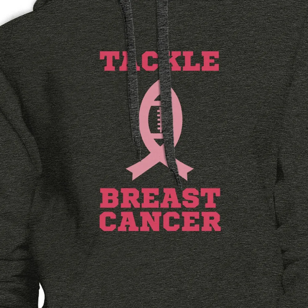 Tackle Breast Cancer Football Dark Grey Hoodie