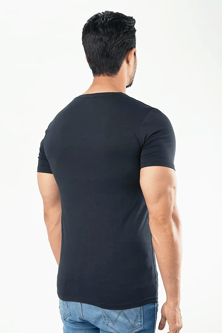 V-Neck Undershirt - Black