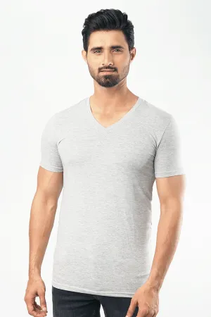 V-Neck Undershirt - Heather Grey