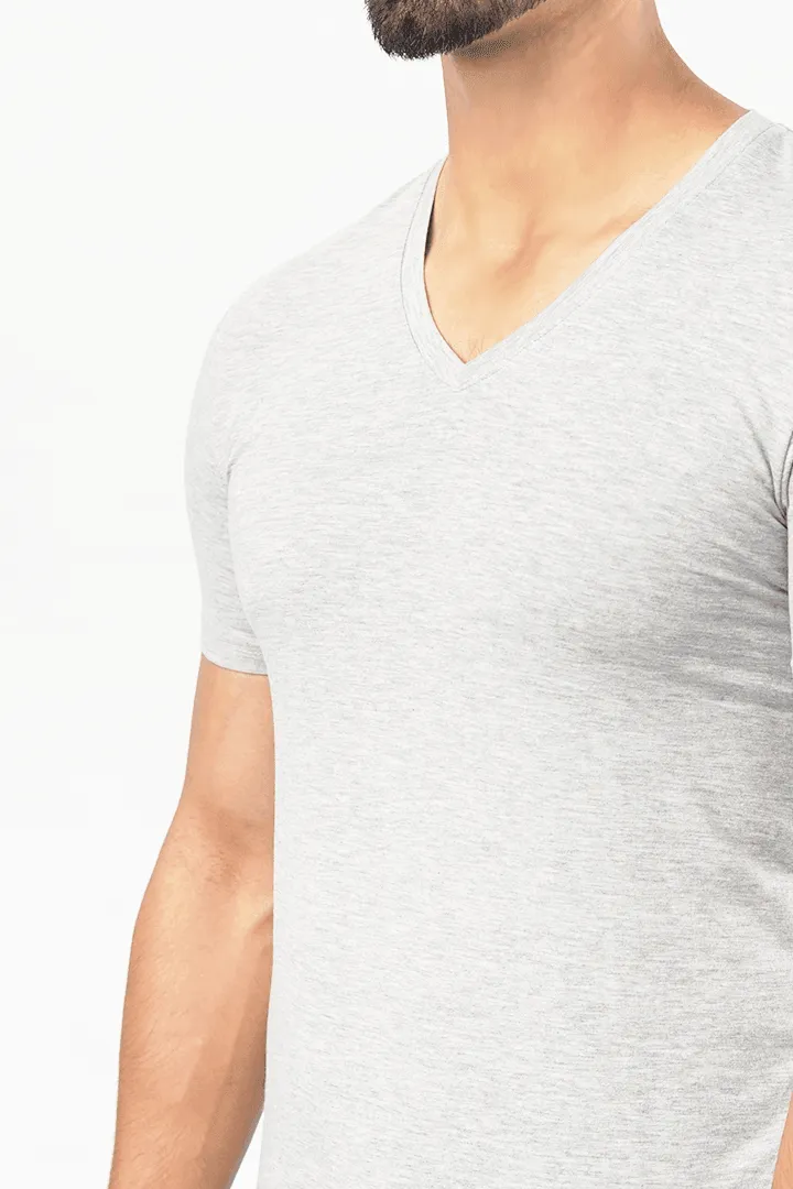 V-Neck Undershirt - Heather Grey