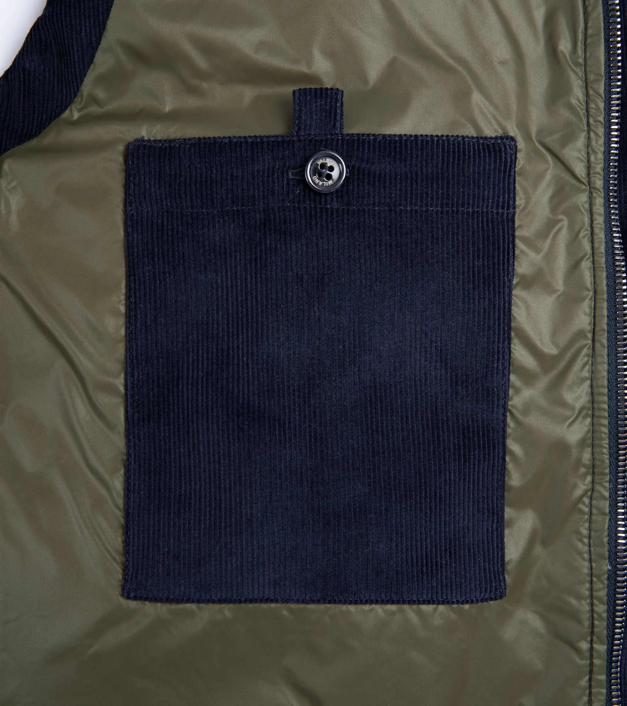 Valstar Oliver Corduroy Down Padded Vest: Navy