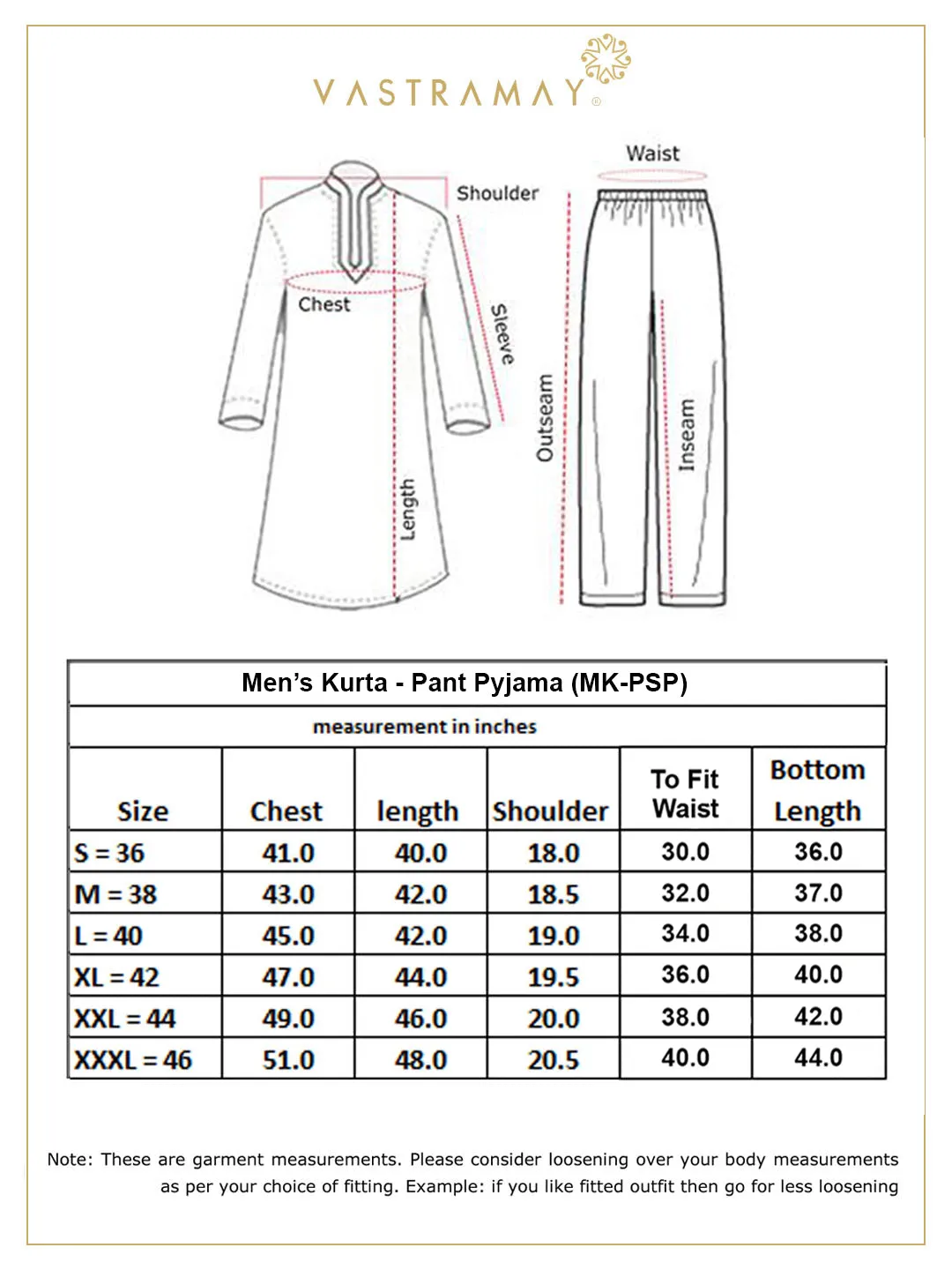 Vastramay Men's Maroon Kurta Pyjama Set