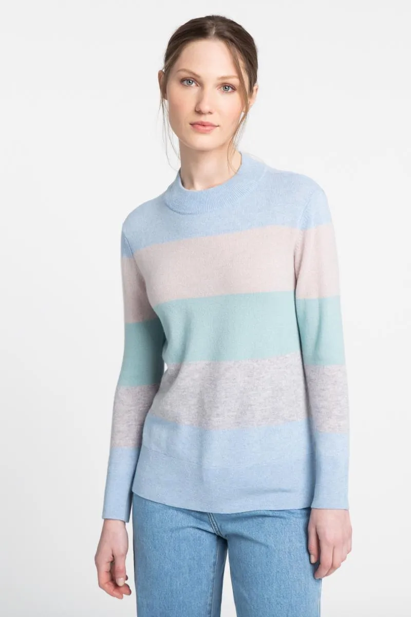 Wide Stripe Crew Pullover