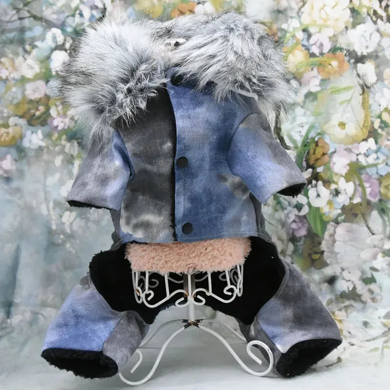 Winter Coat For Puppy Dog Jumpsuit Winter Dog Clothes Warm Thicken Coat Hoodies Clothing for Small Dogs Chihuahua Yorkies Schnauzer