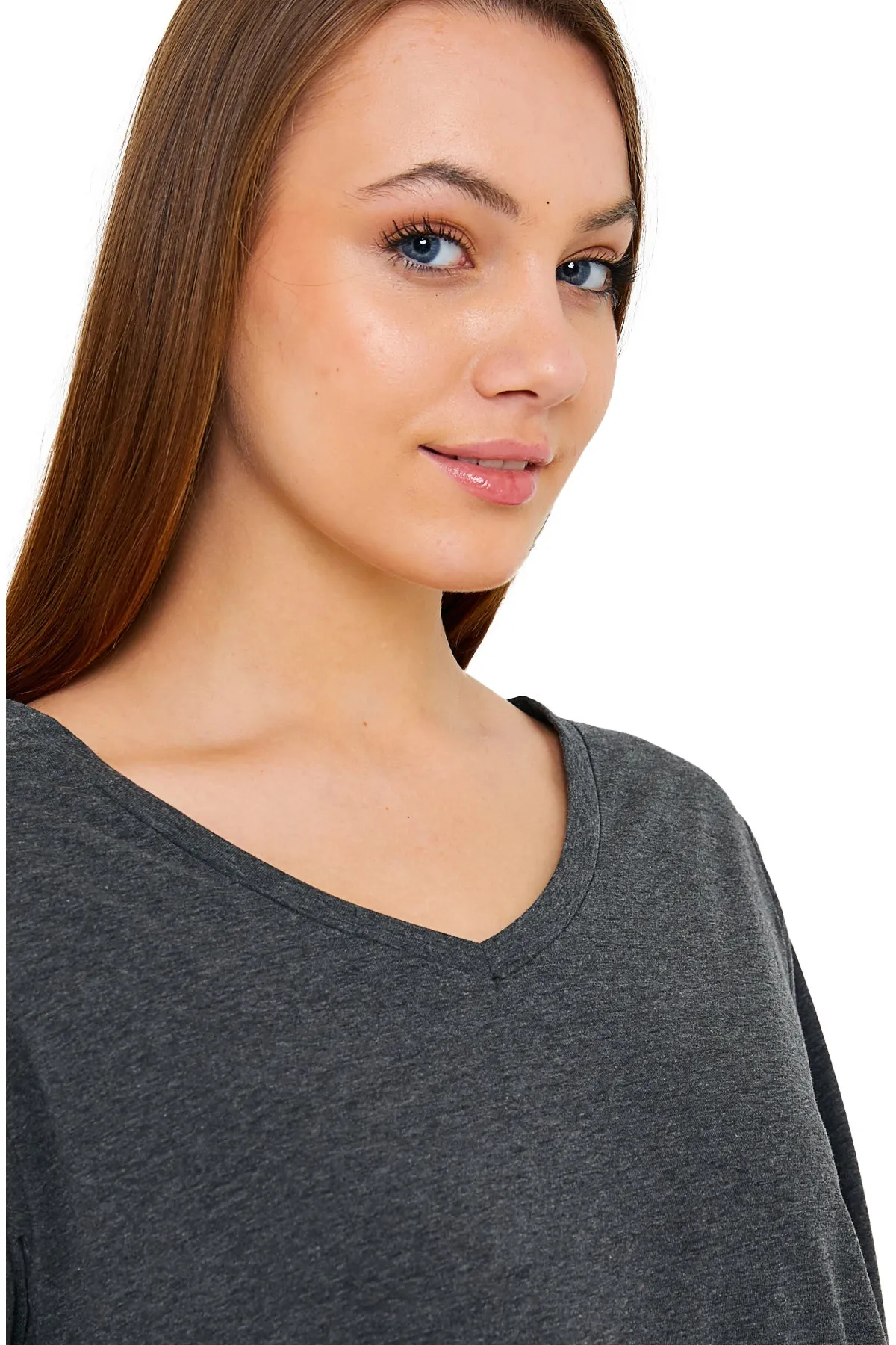 Women's V-Neck Long Sleeve T-Shirts