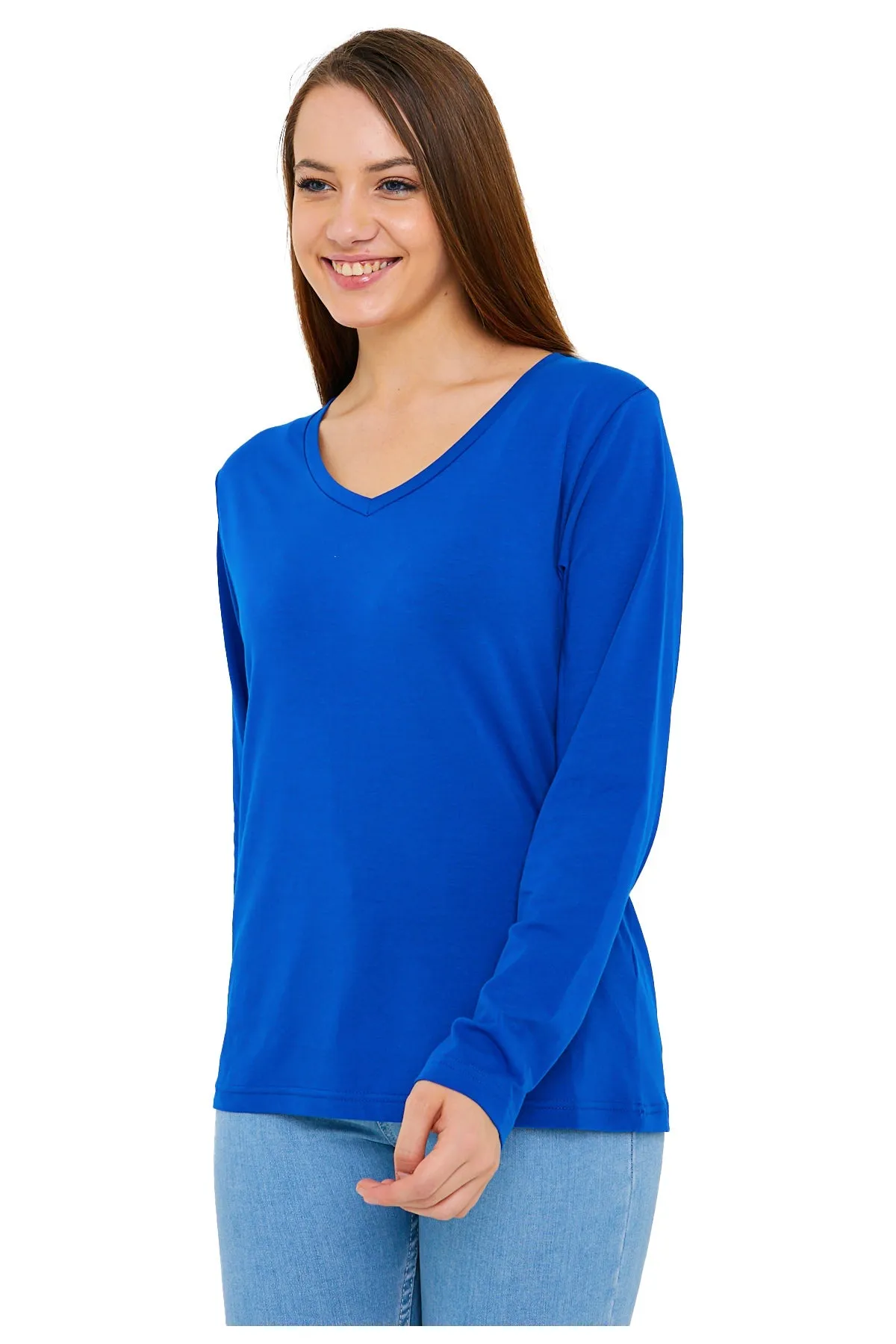 Women's V-Neck Long Sleeve T-Shirts