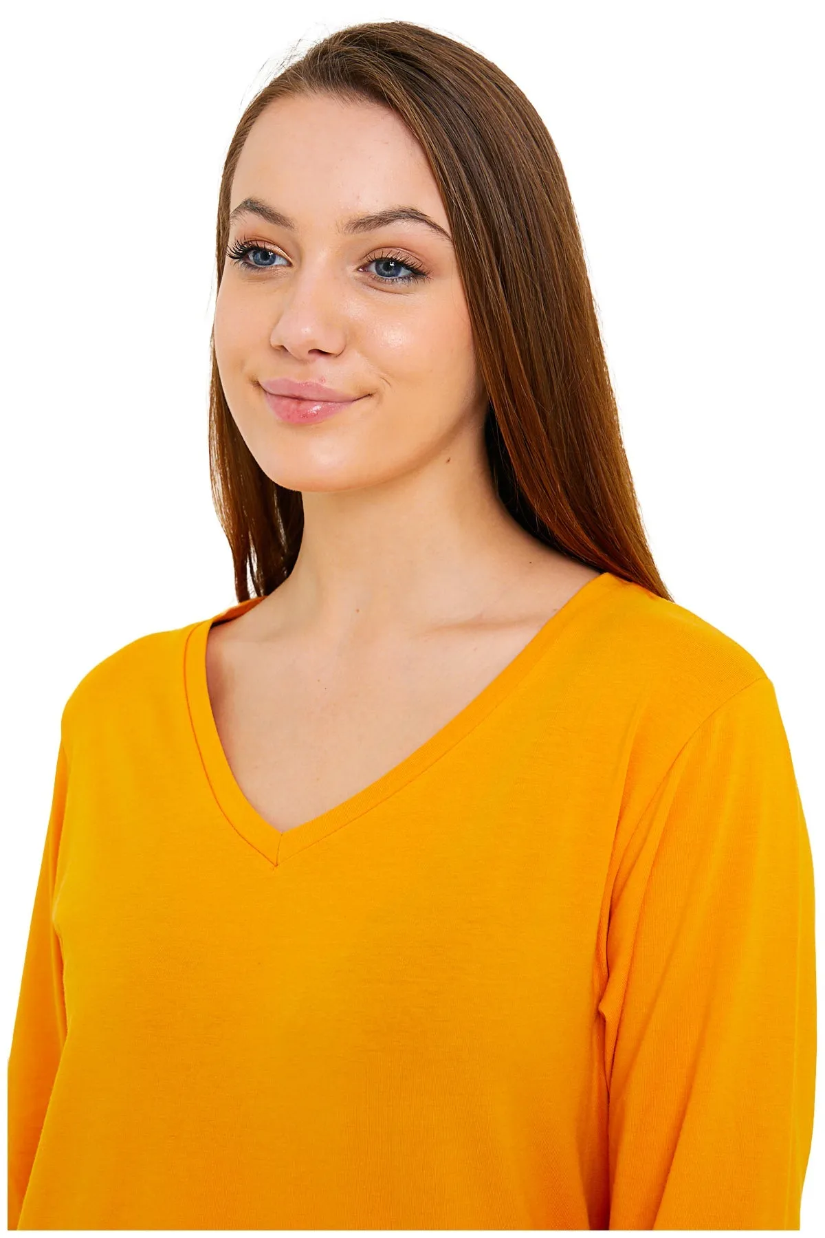 Women's V-Neck Long Sleeve T-Shirts