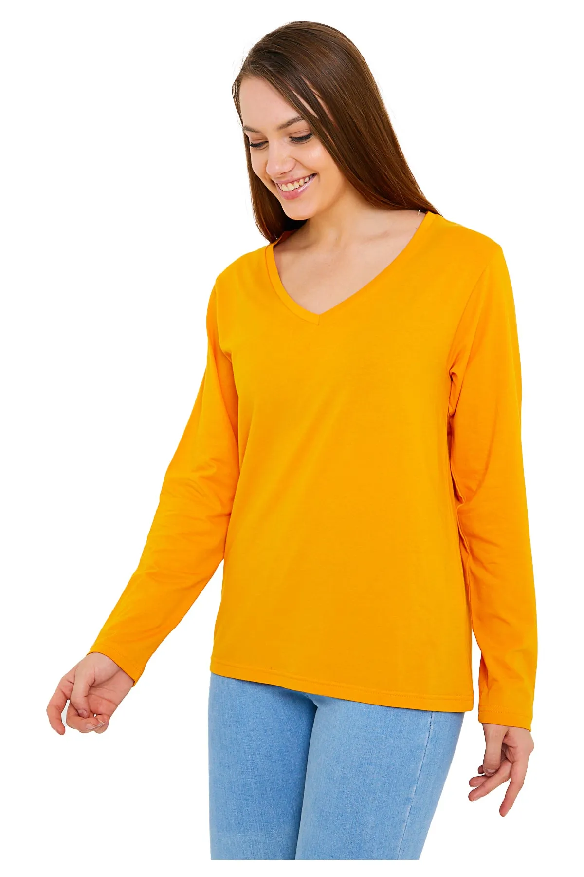 Women's V-Neck Long Sleeve T-Shirts