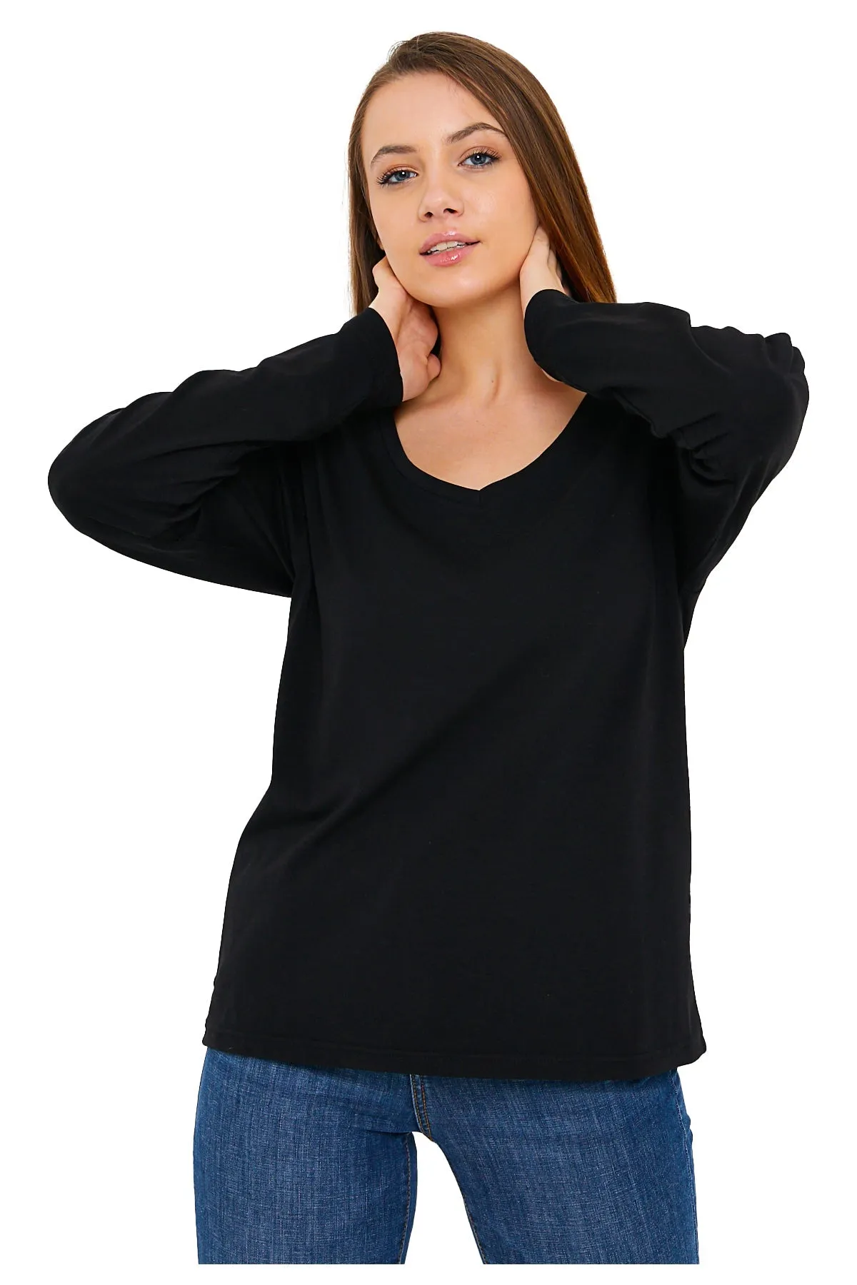 Women's V-Neck Long Sleeve T-Shirts