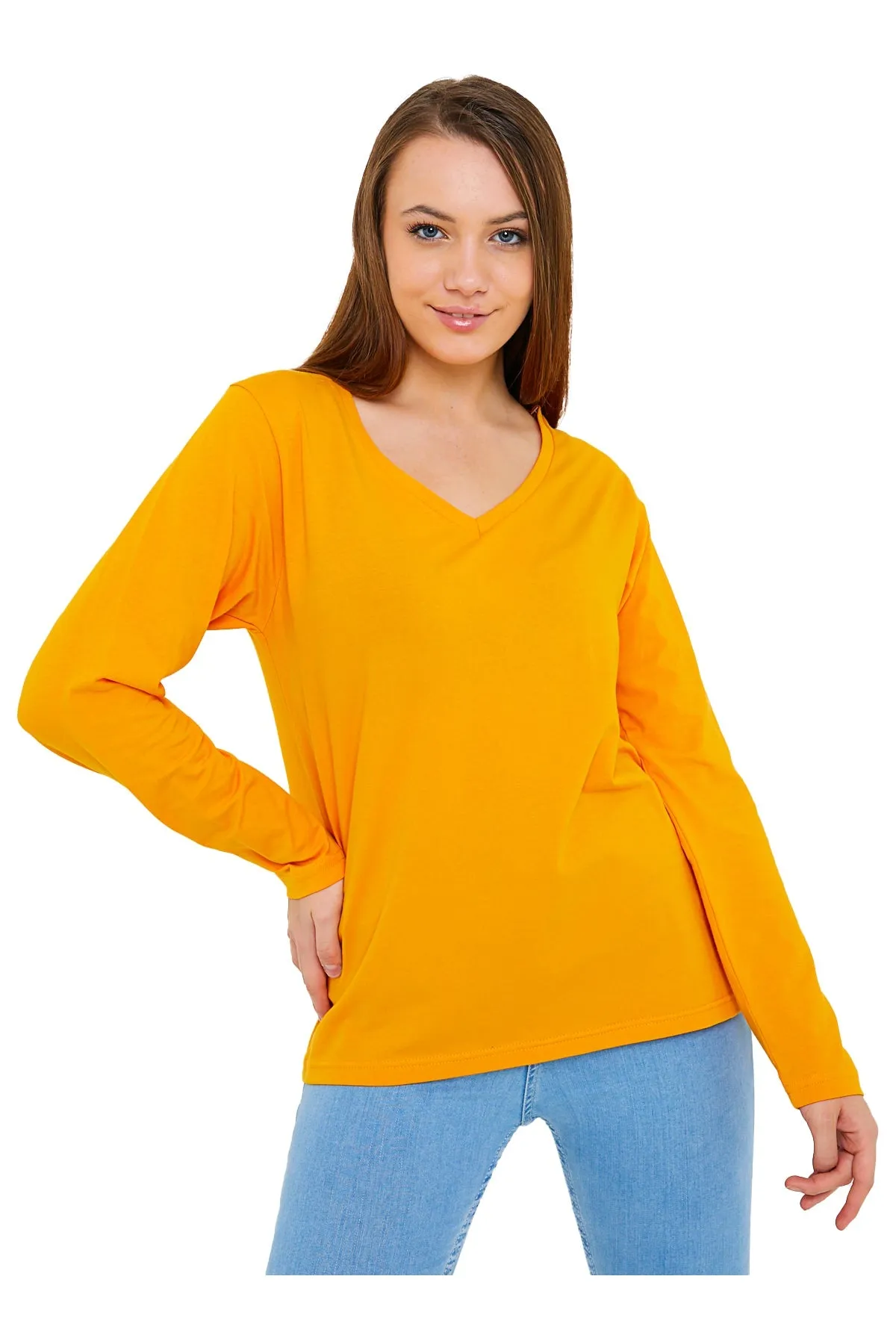 Women's V-Neck Long Sleeve T-Shirts