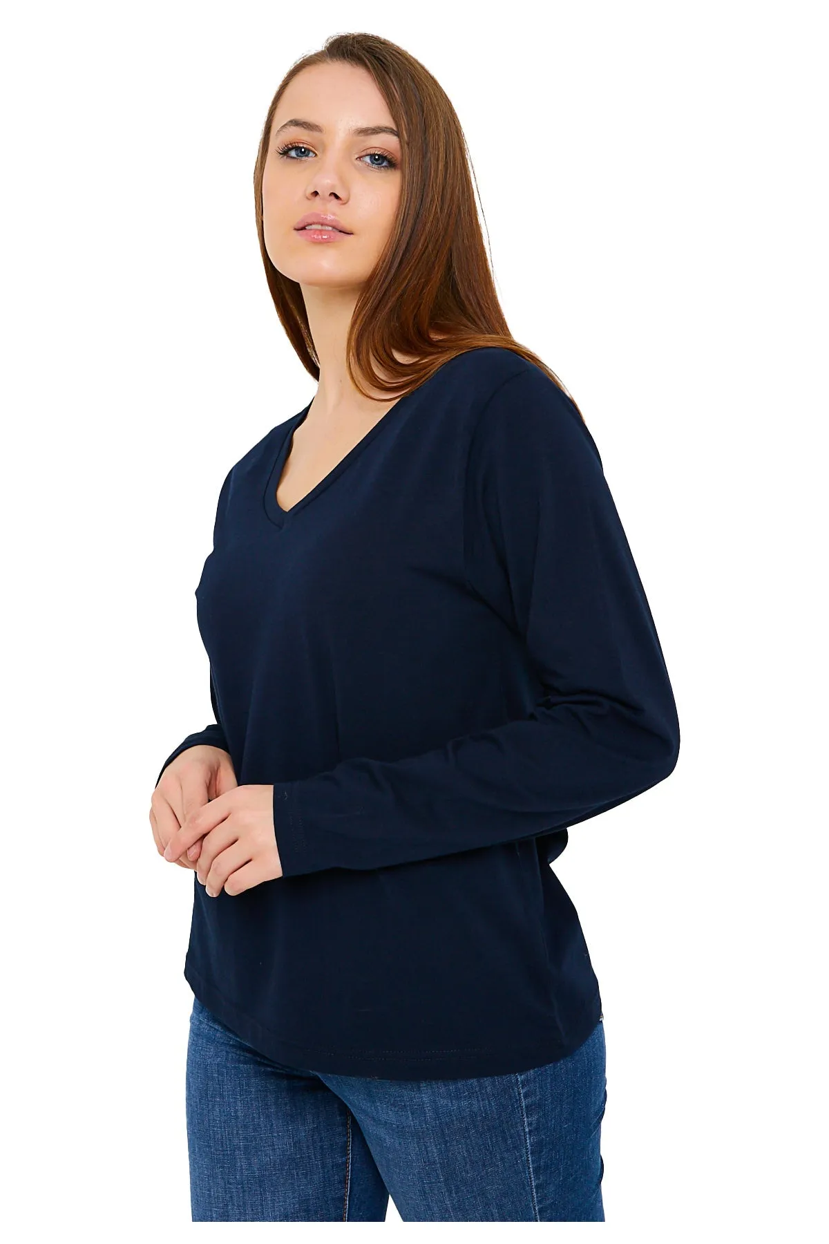 Women's V-Neck Long Sleeve T-Shirts