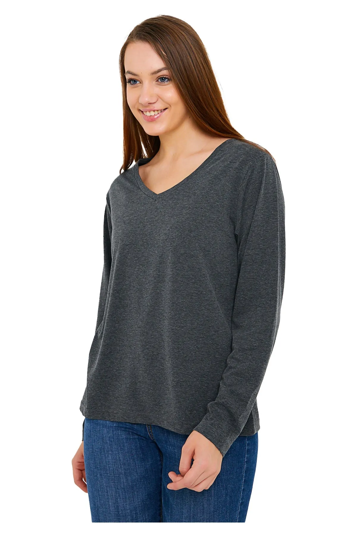 Women's V-Neck Long Sleeve T-Shirts