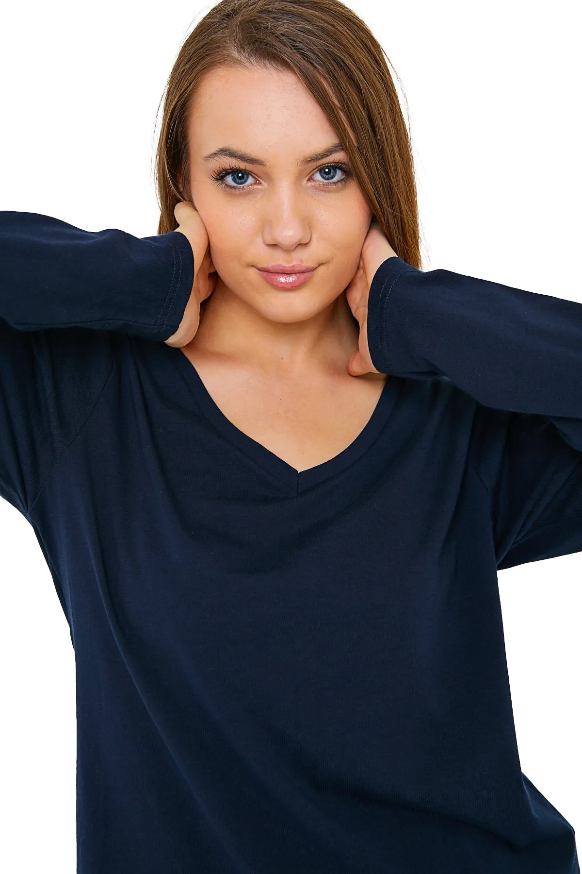 Women's V-Neck Long Sleeve T-Shirts