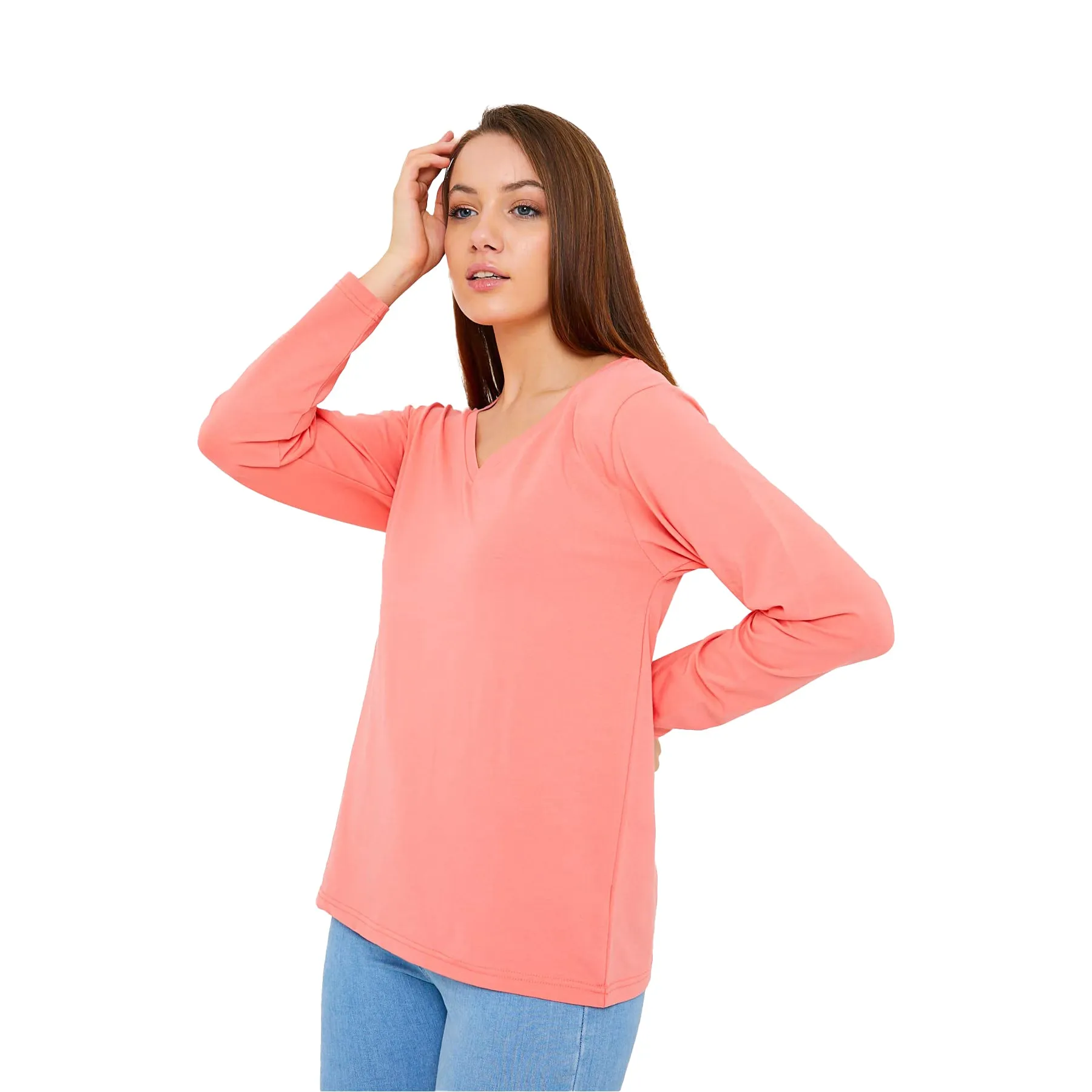 Women's V-Neck Long Sleeve T-Shirts