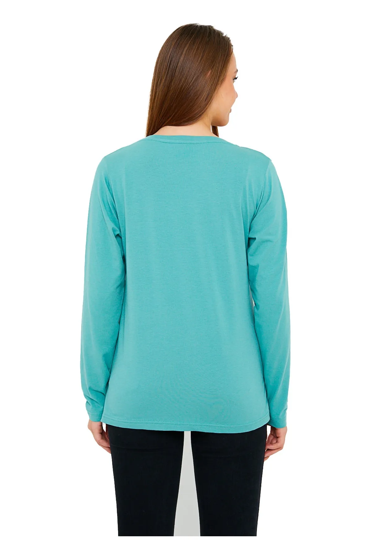 Women's V-Neck Long Sleeve T-Shirts